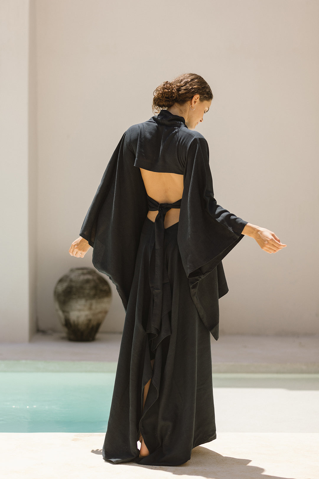 KIMONO SARIRA TOP NAVY