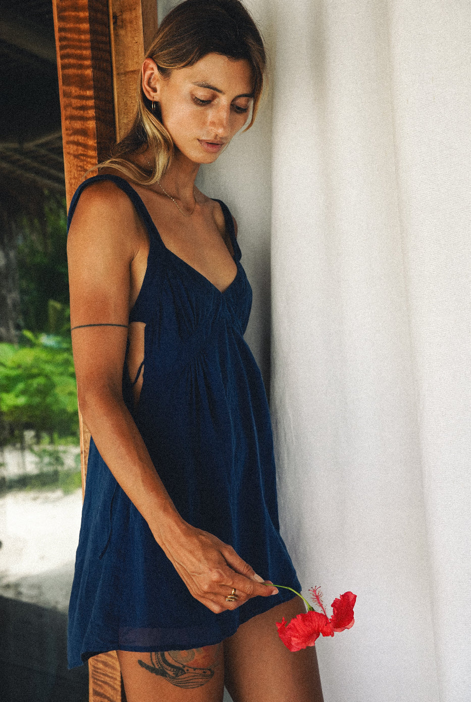 MOON MINI DRESS INDIGO