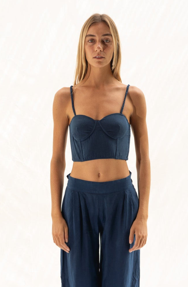 BUSTIER INDIGO