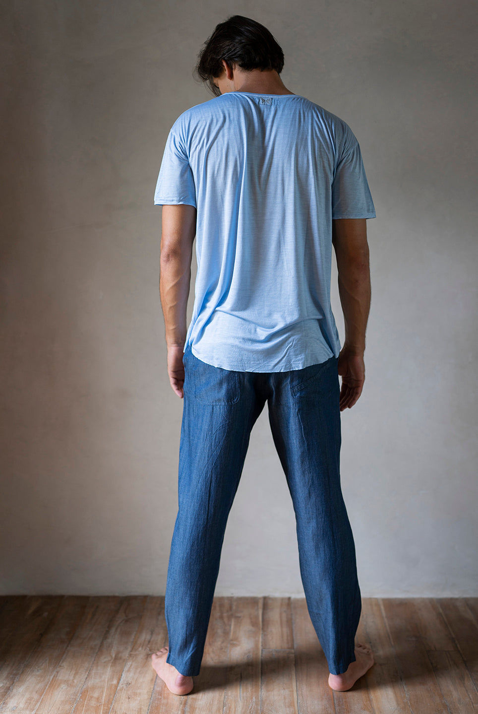 MEN TEE BLUE DENIM