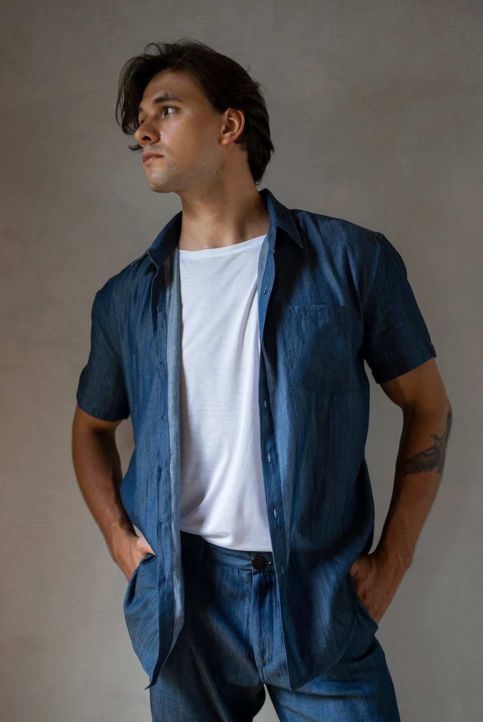 BOYFRIEND SHIRT BLUE DENIM