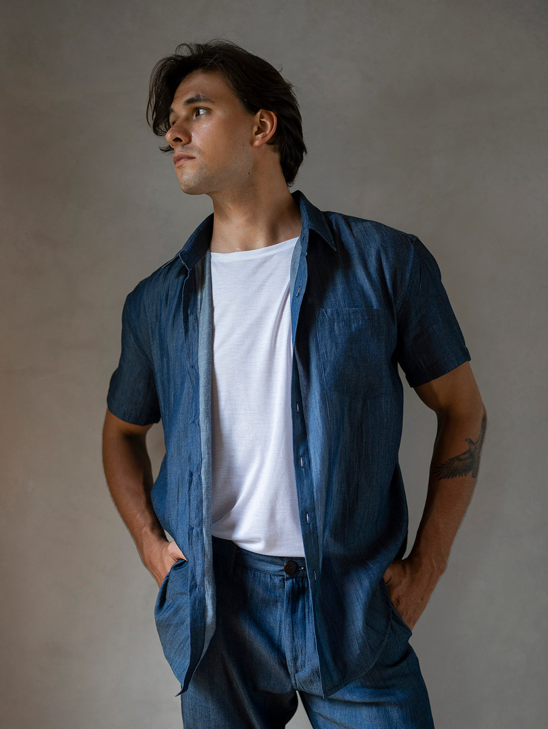 BOYFRIEND SHIRT BLUE DENIM