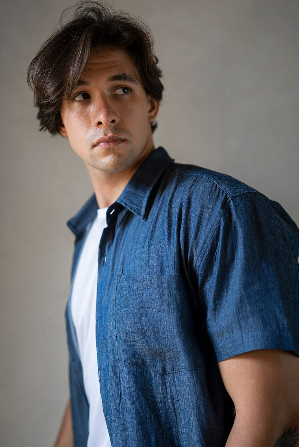 BOYFRIEND SHIRT BLUE DENIM