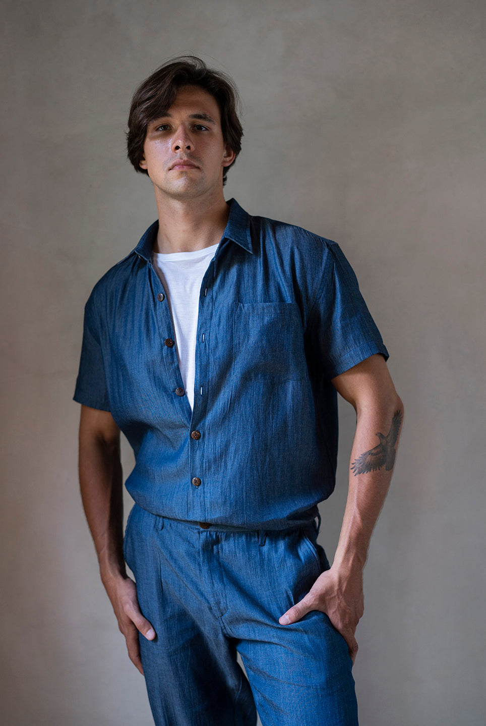 BOYFRIEND SHIRT BLUE DENIM