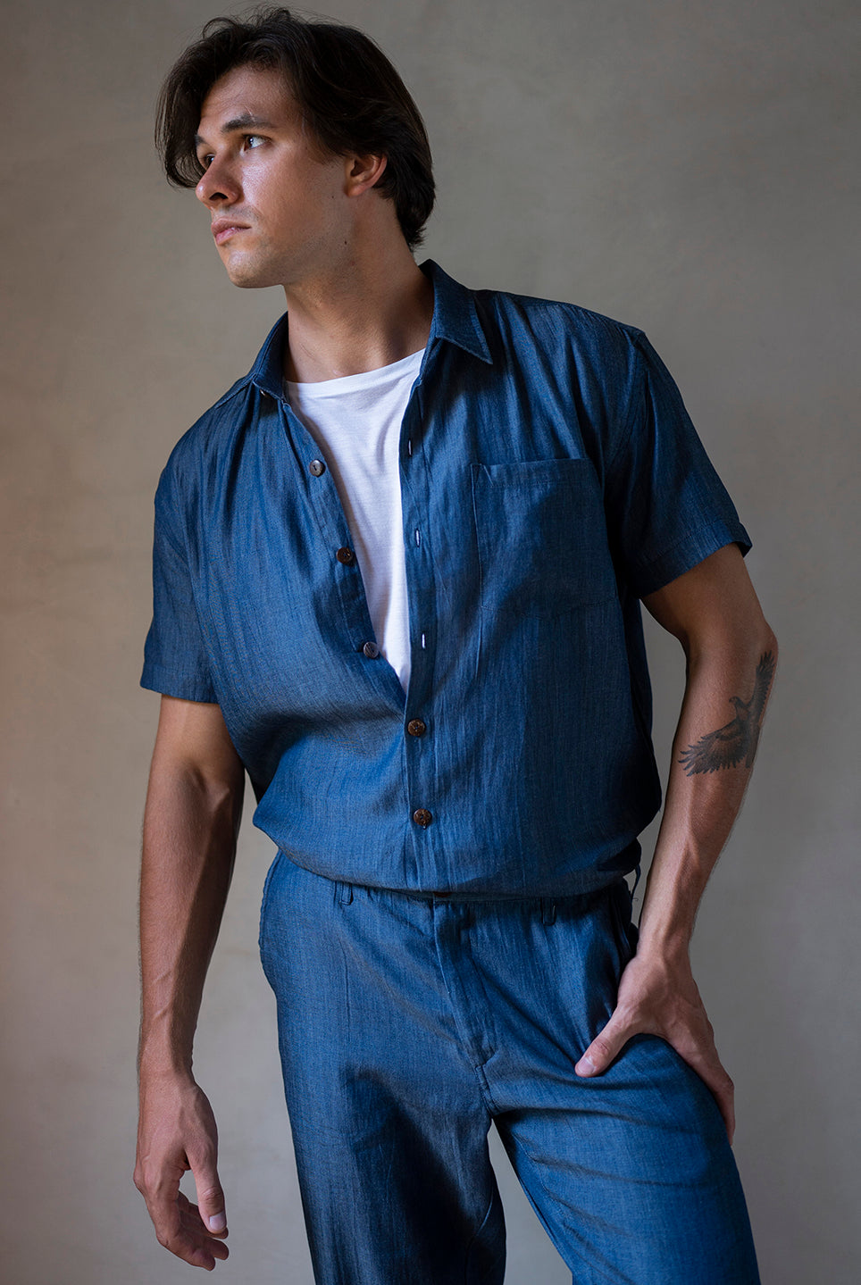 BOYFRIEND SHIRT BLUE DENIM