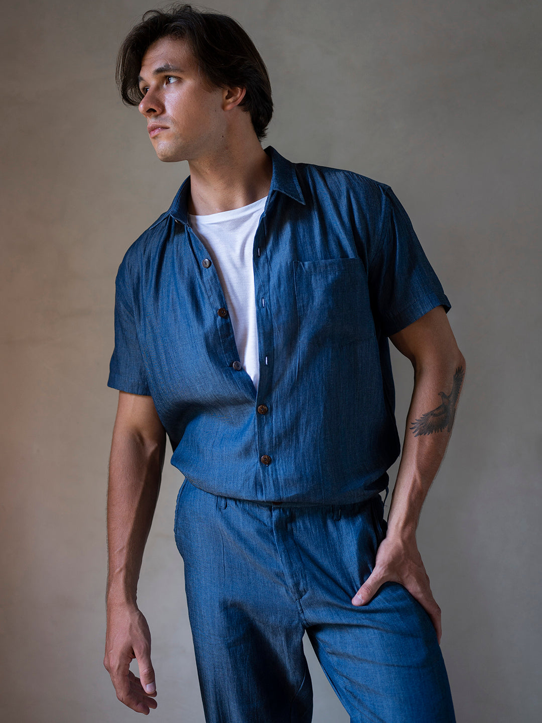 BOYFRIEND SHIRT BLUE DENIM