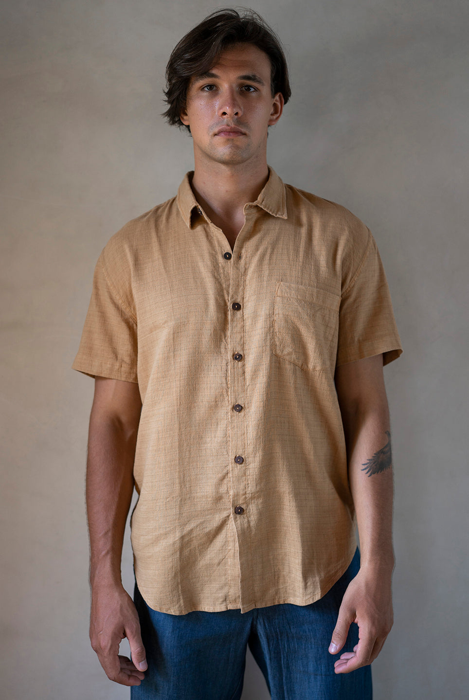 BOYFRIEND SHIRT TOBACCO