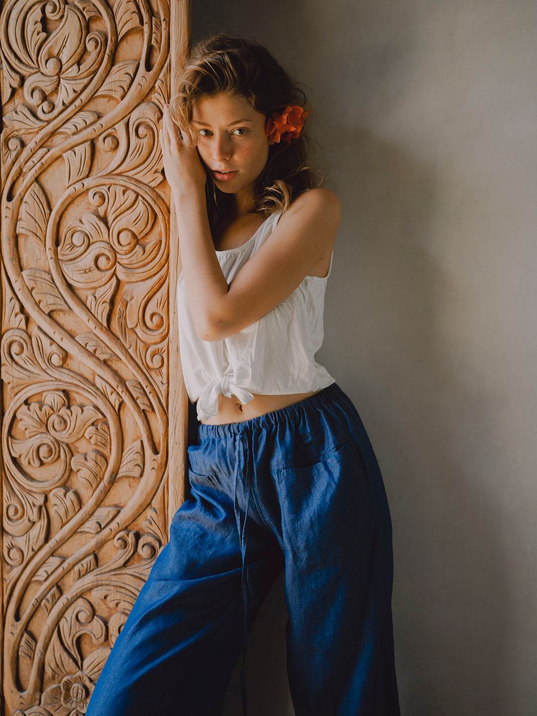 POCKET PANTS BLUE DENIM