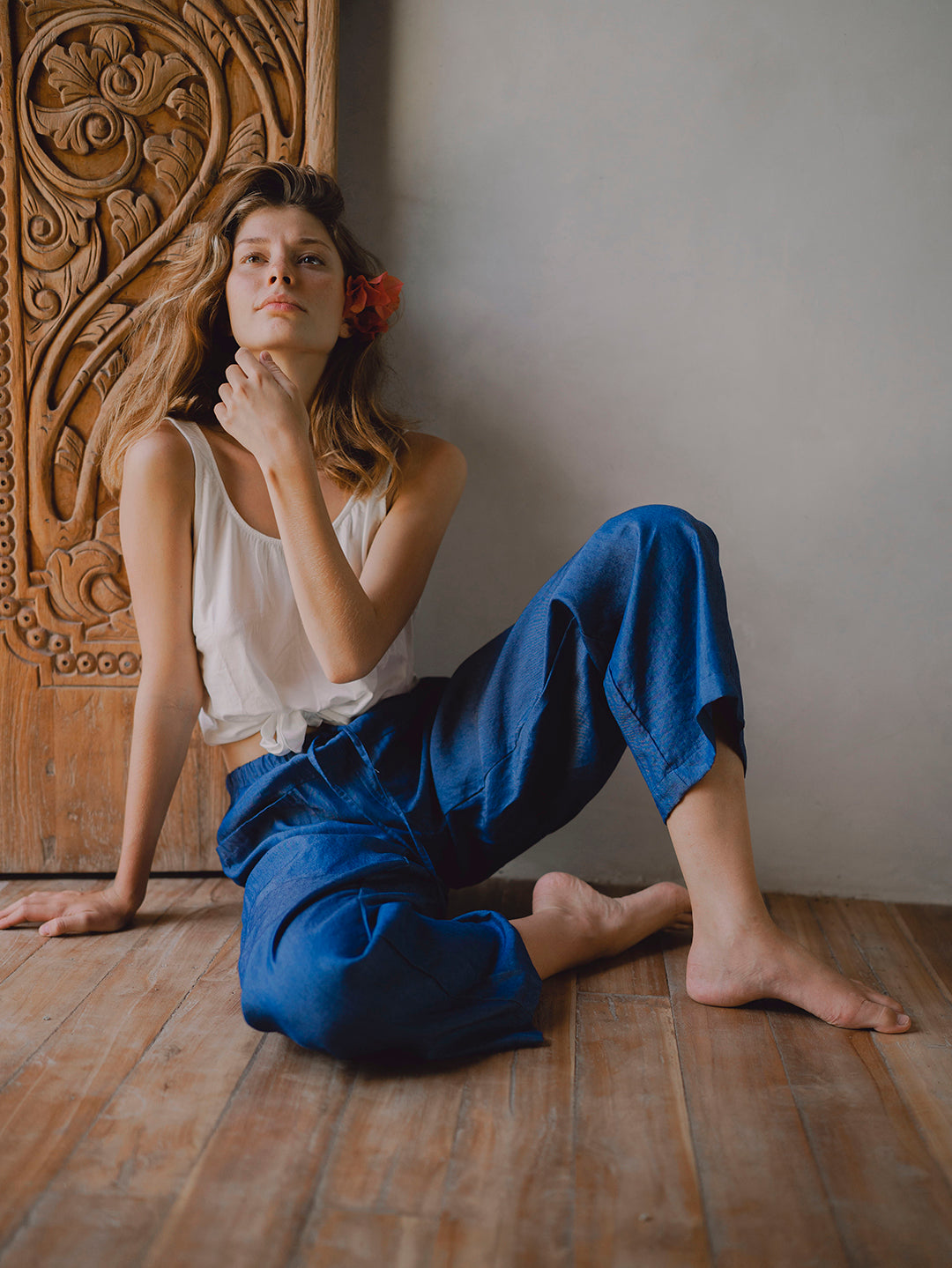 POCKET PANTS BLUE DENIM