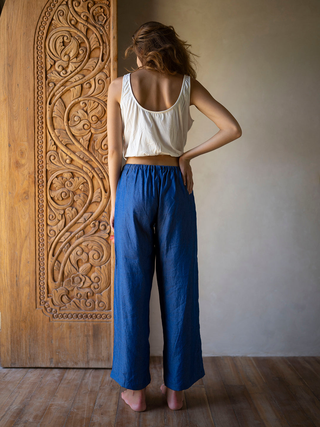 POCKET PANTS BLUE DENIM