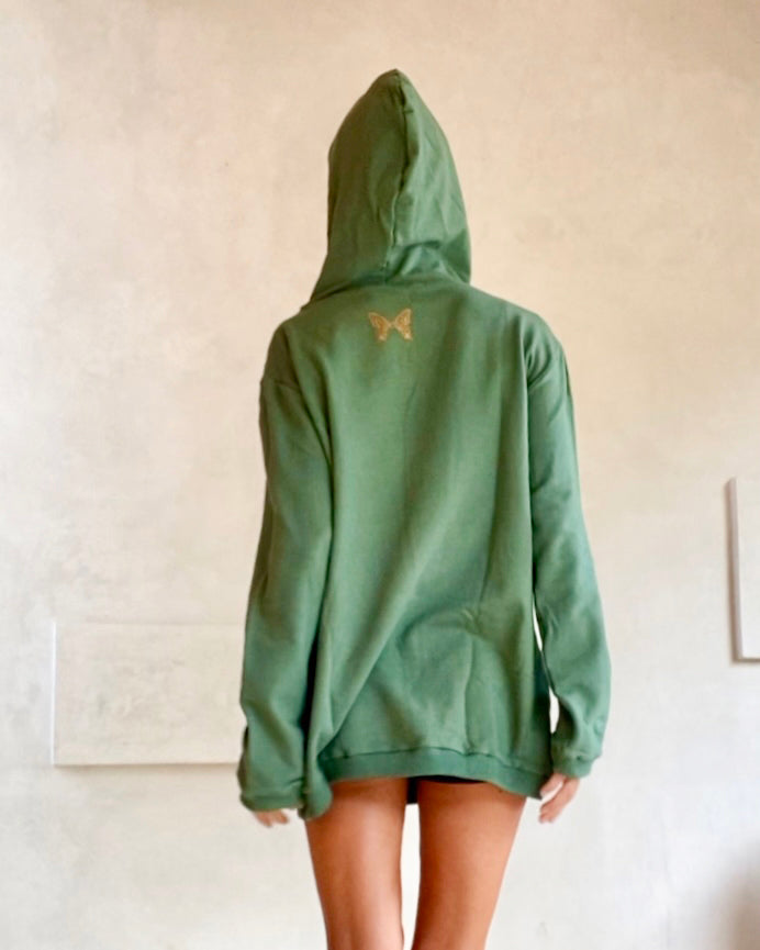 ORGANIC BAMBOO HOODIE ARMY