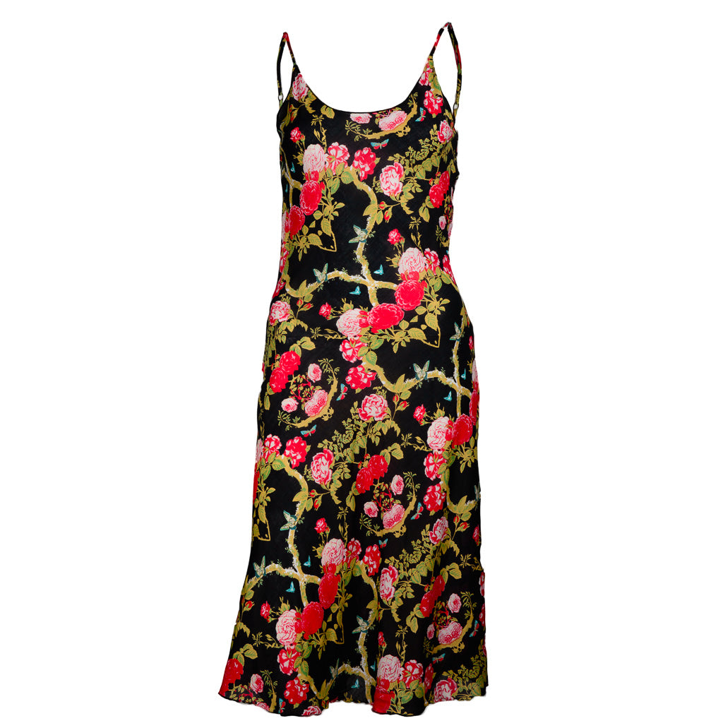 FLIRTY DRESS BLACK FLORAL
