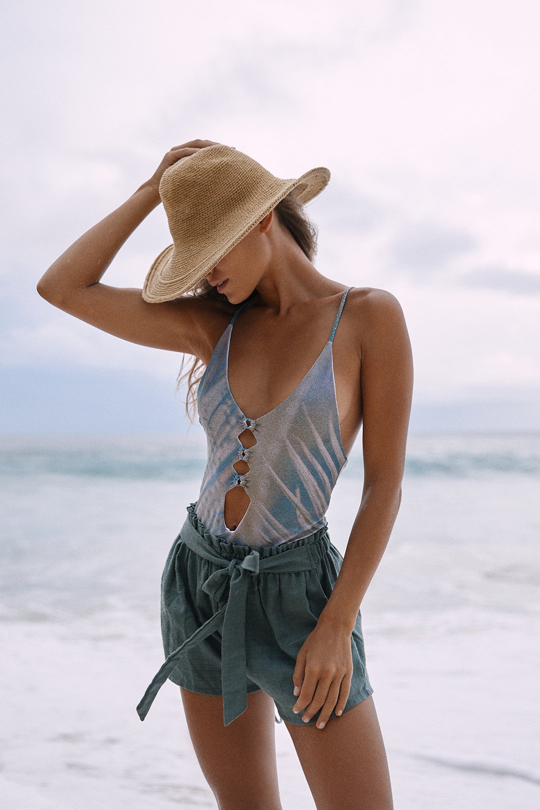 SUNFLOWER SHORT (ECO LINEN) ARMY