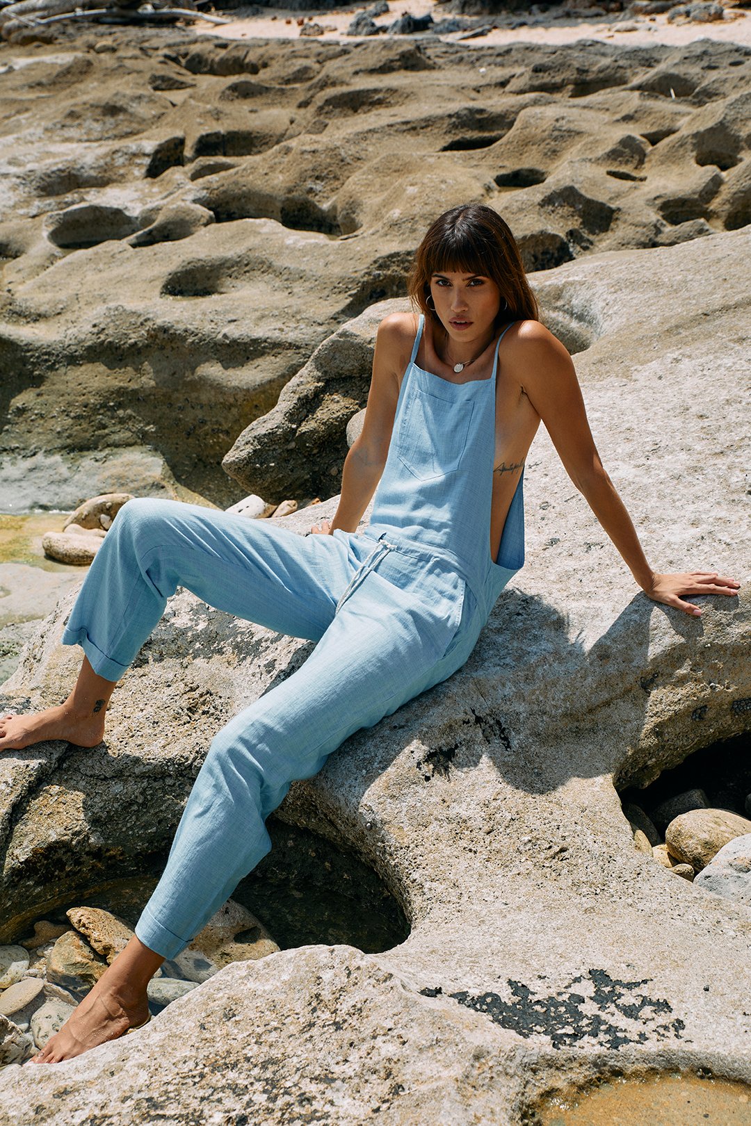 SUNFLOWER DUNGAREES BLUE DENIM