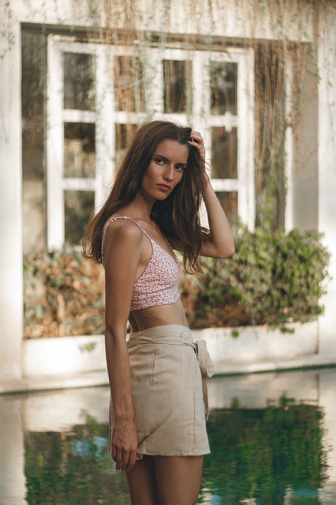 BAMBOO CROP TOP VINTAGE PINK
