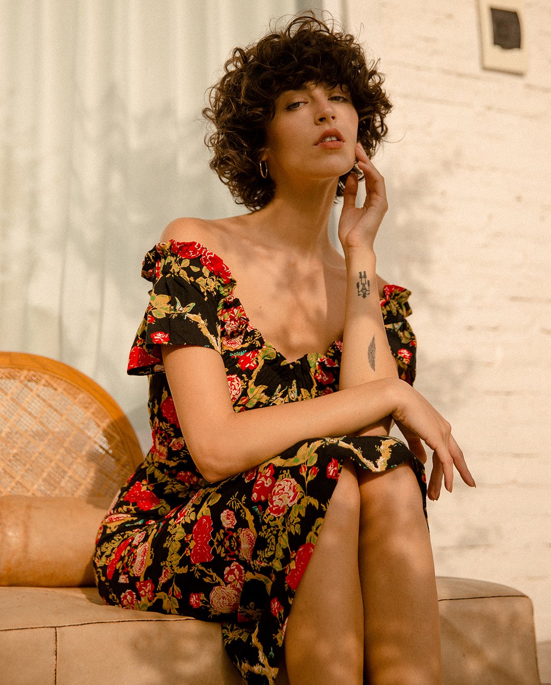 LOVELY LOLITA DRESS BLACK FLORAL