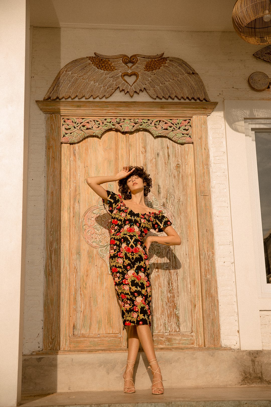 LOVELY LOLITA DRESS BLACK FLORAL