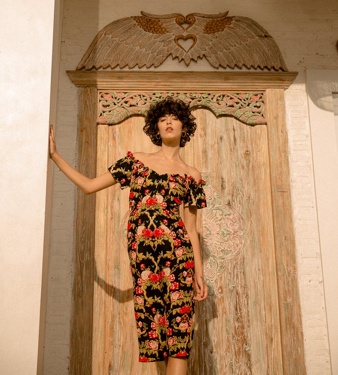 LOVELY LOLITA DRESS BLACK FLORAL