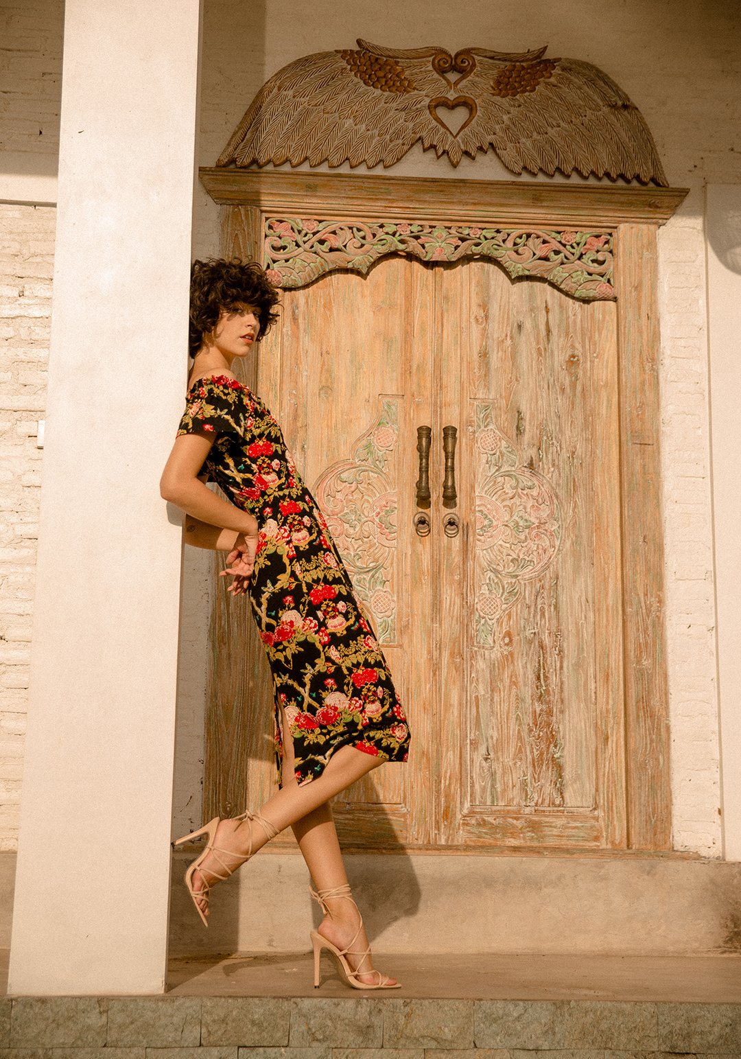 LOVELY LOLITA DRESS BLACK FLORAL