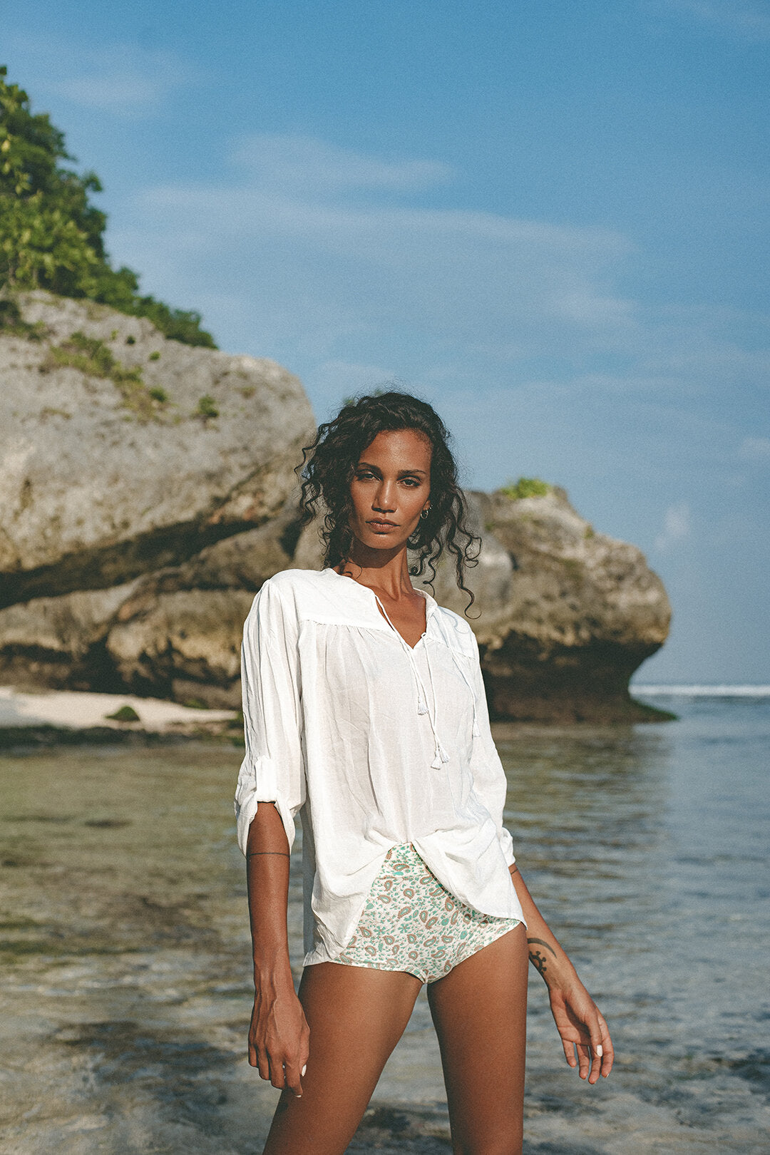 HIGH RISE KNICKERS PAISLEY GOLD