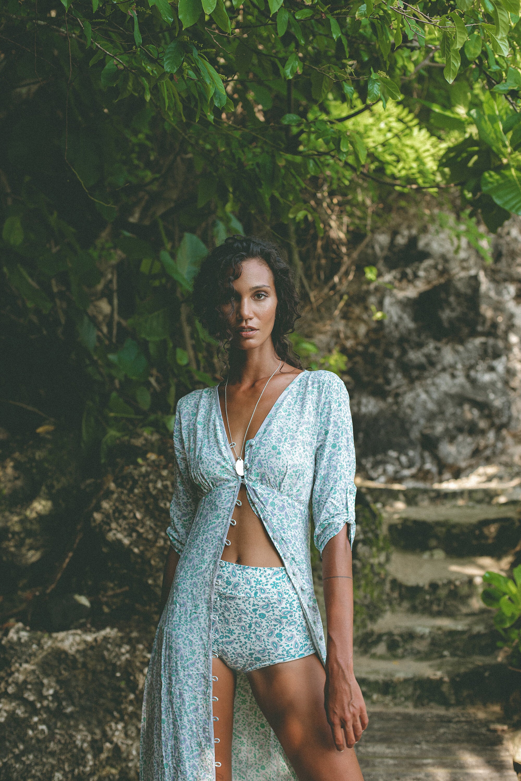 BOHEME MAXI DRESS PAISLEY BLUE