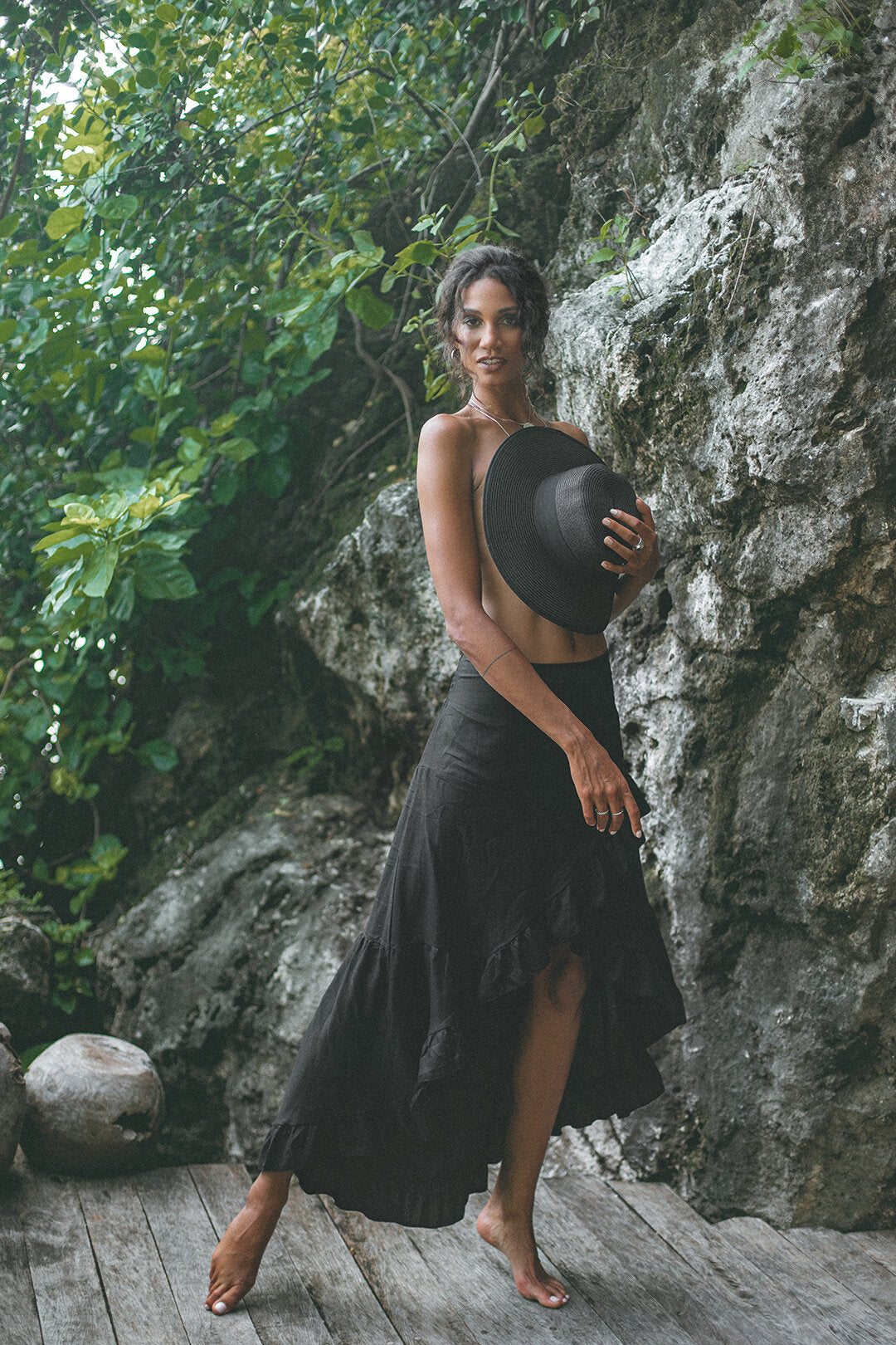 MAXI GYPSY SKIRT WHITE