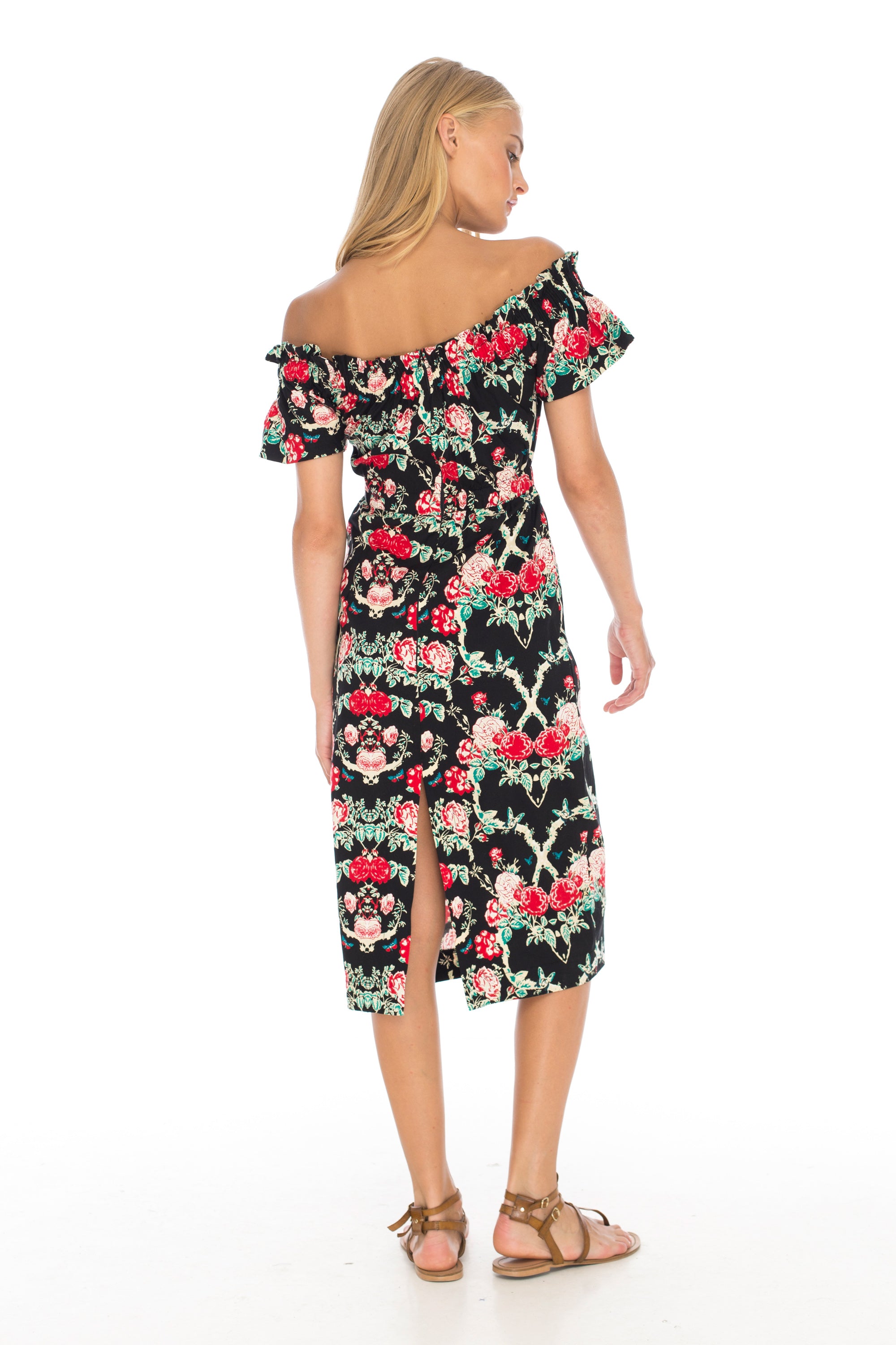 LOVELY LOLITA DRESS BLACK FLORAL