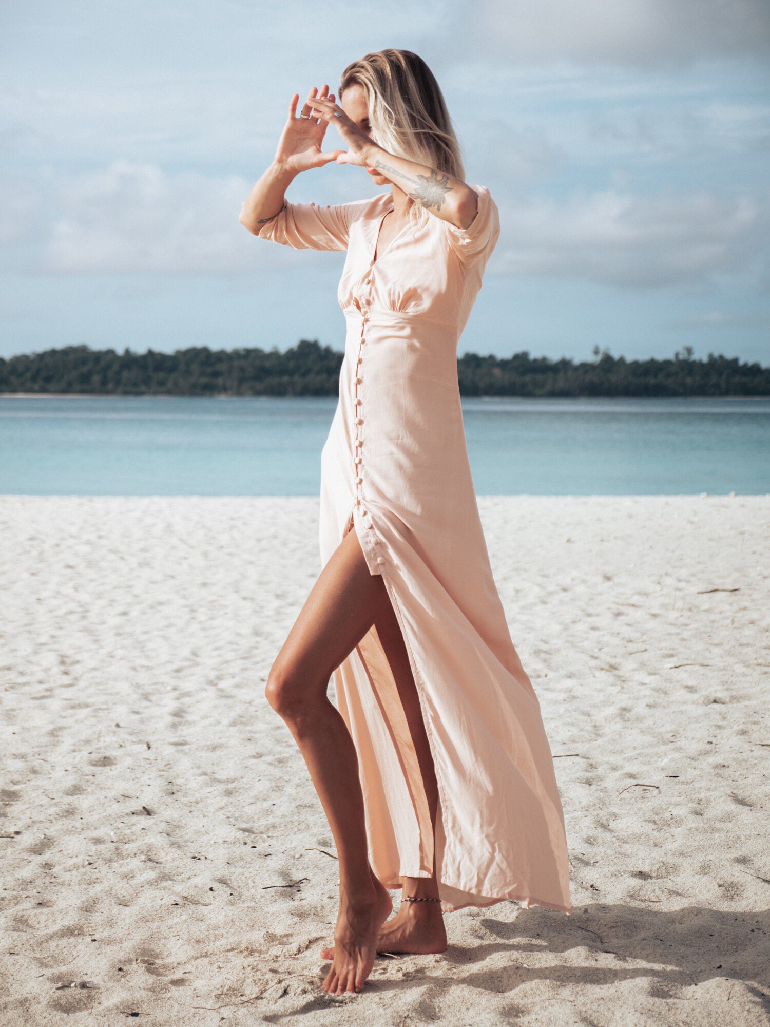 BOHEME MAXI DRESS DUSTY PINK