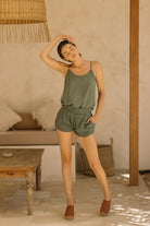 SUNFLOWER SHORT (TENCEL) ARMY