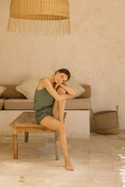 SUNFLOWER SHORT (TENCEL) ARMY