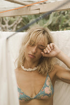 TRIANGLE TOP BAMBOO BLUE FLORAL