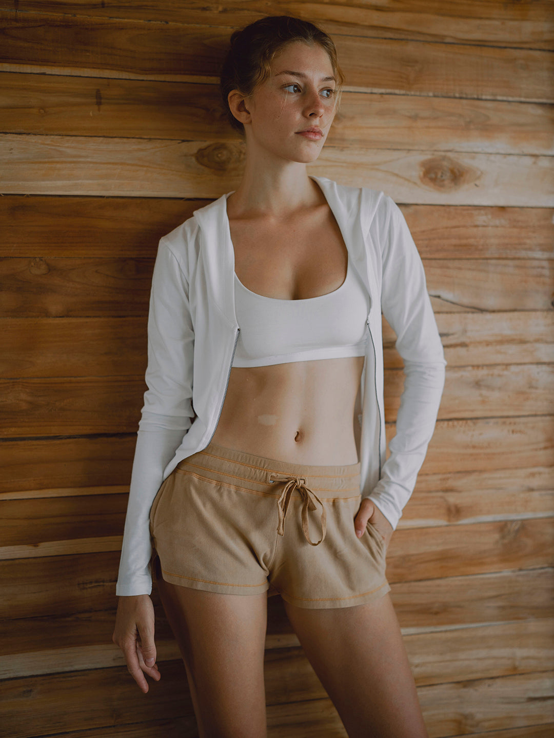 FITTED HOODIE NATURAL