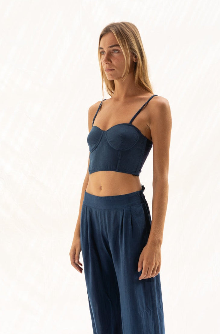 BUSTIER INDIGO