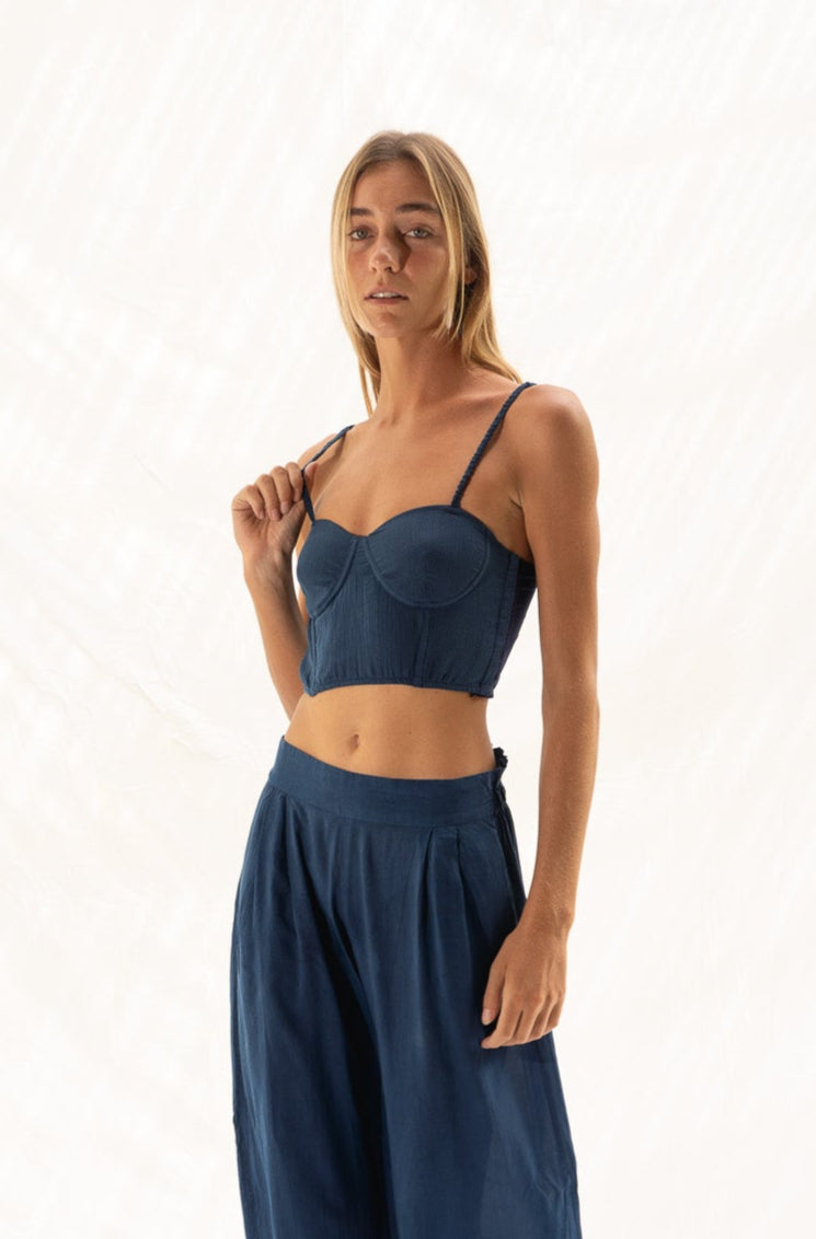 BUSTIER INDIGO