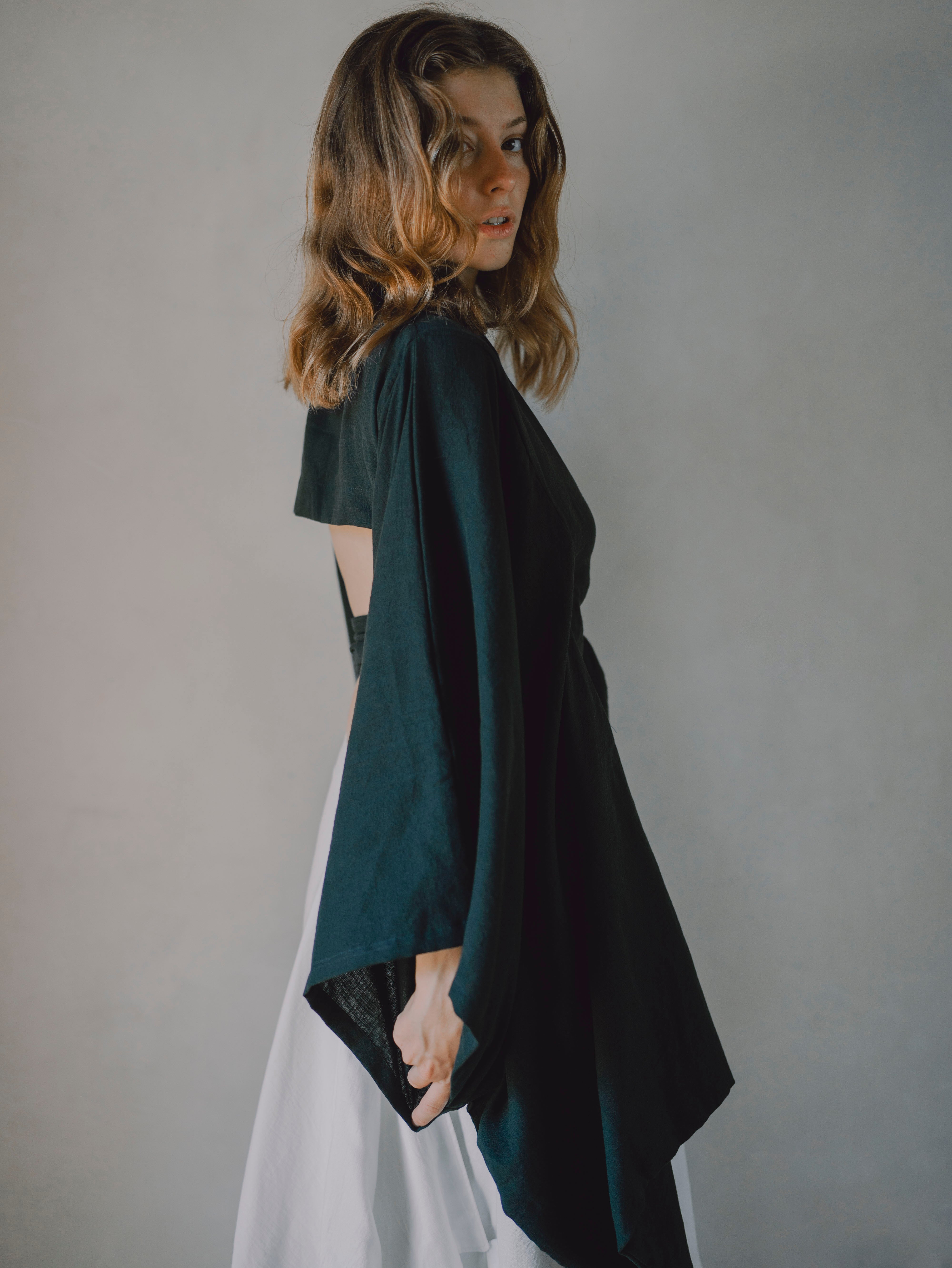 KIMONO SARIRA TOP NAVY