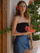 WRAP SKIRT BLUE DENIM