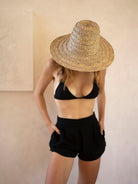 SUNFLOWER SHORT (ECO LINEN) BLACK