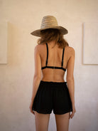 SUNFLOWER SHORT (ECO LINEN) BLACK