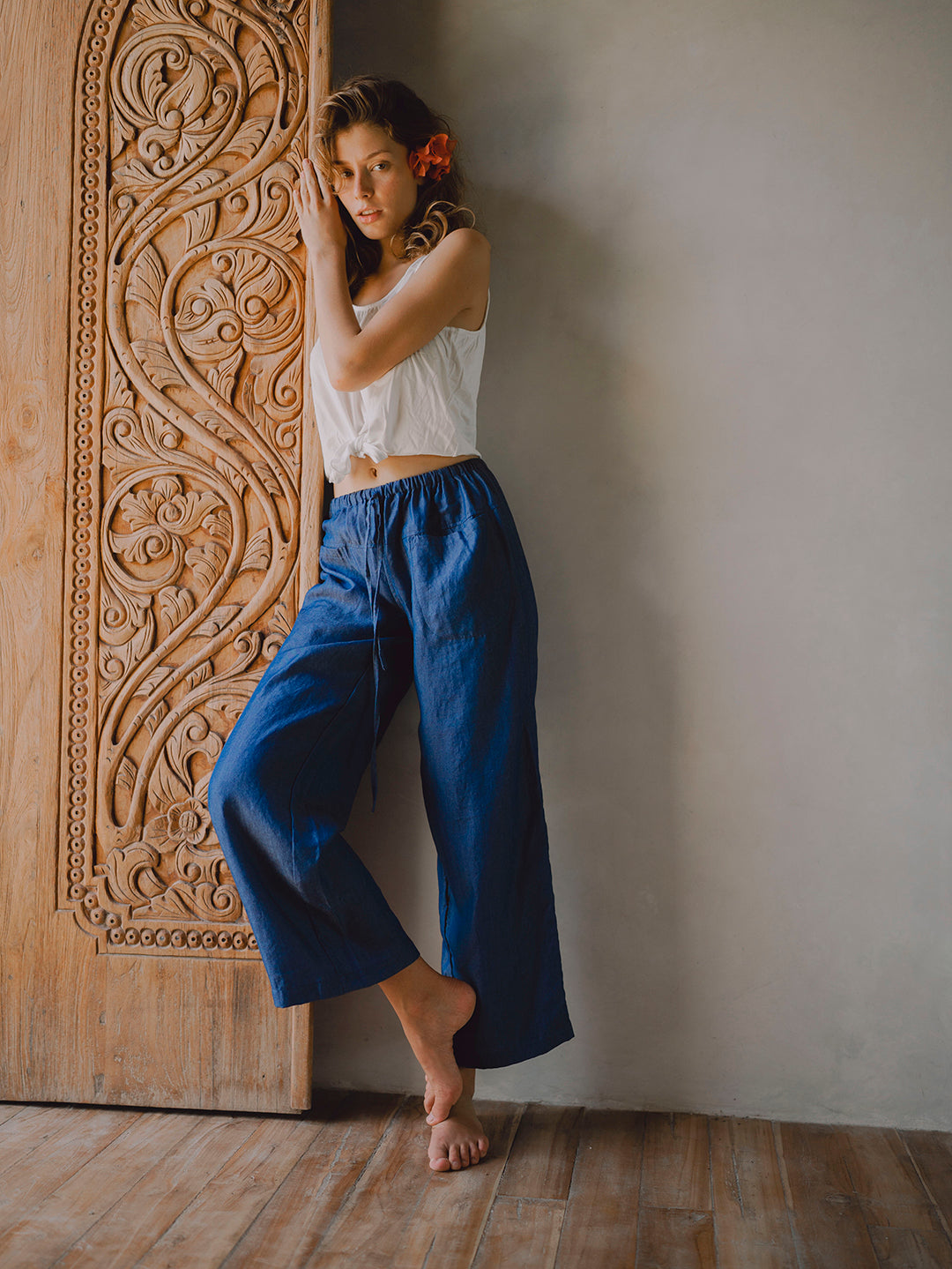 POCKET PANTS BLUE DENIM