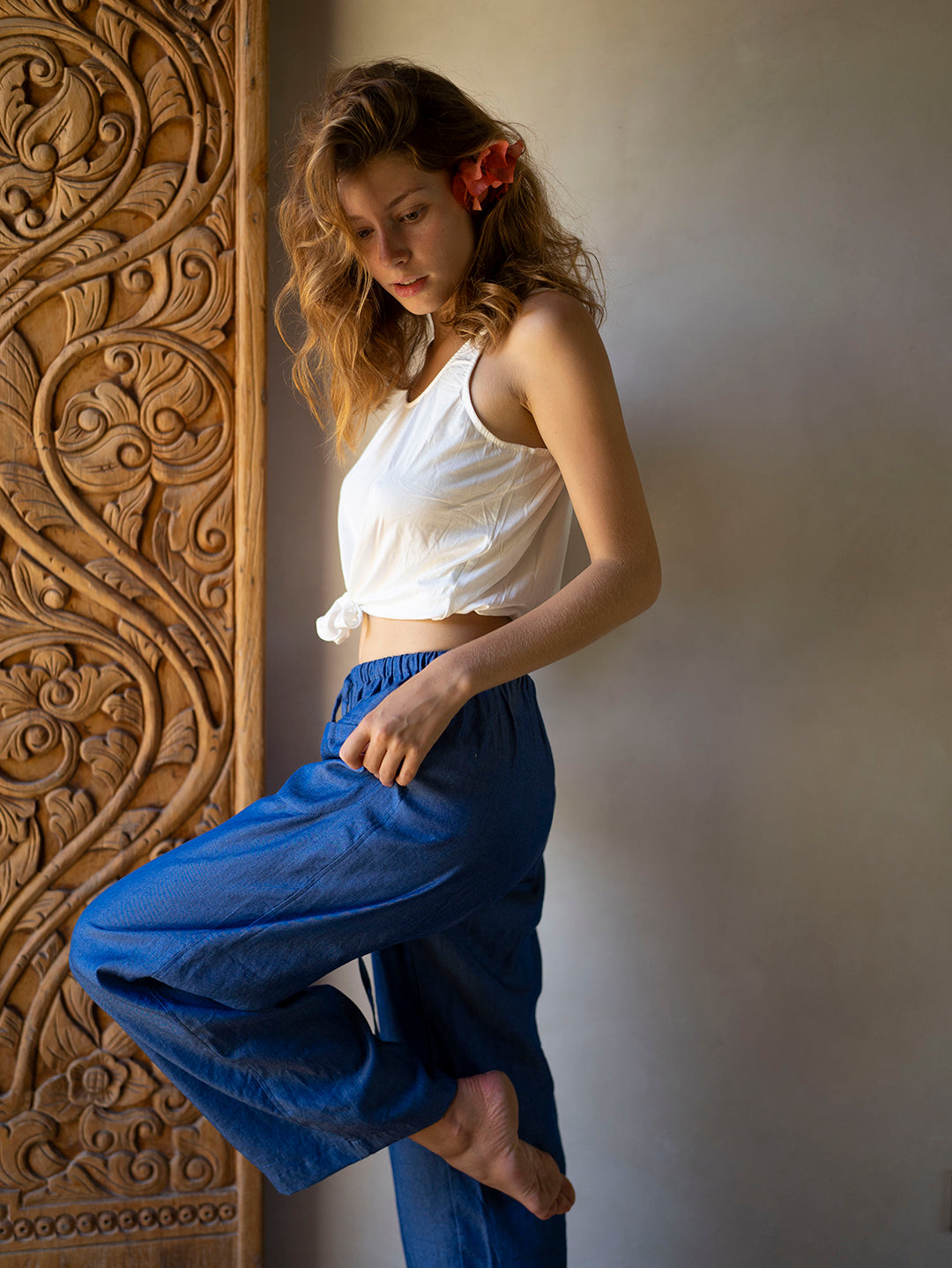 POCKET PANTS BLUE DENIM