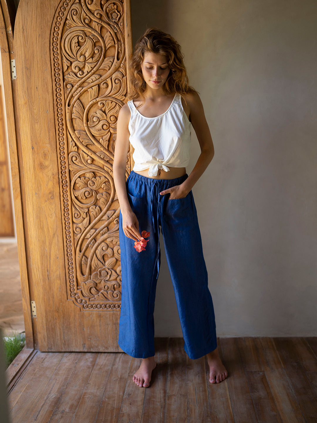 POCKET PANTS BLUE DENIM