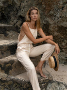 SUNFLOWER DUNGAREES BUTTERMILK