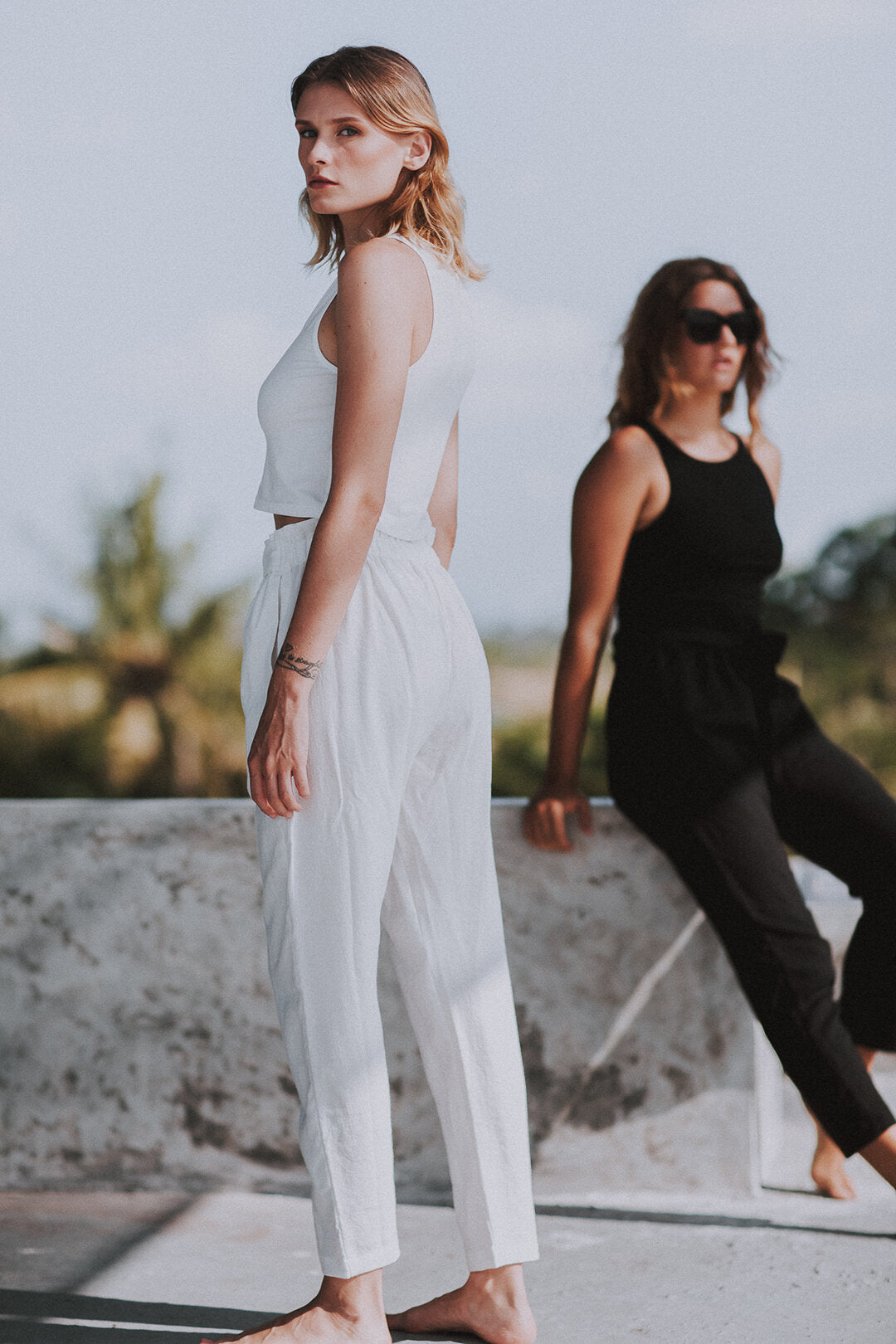 SUNFLOWER PANTS WHITE