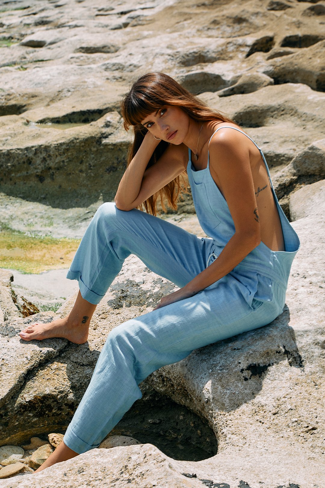 SUNFLOWER DUNGAREES BLUE DENIM