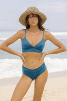 CULOTE BOTTOM SHINE BLUE TROPIC