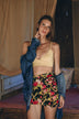Wrap Skirt Black Floral