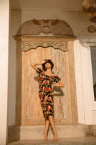 LOVELY LOLITA DRESS BLACK FLORAL