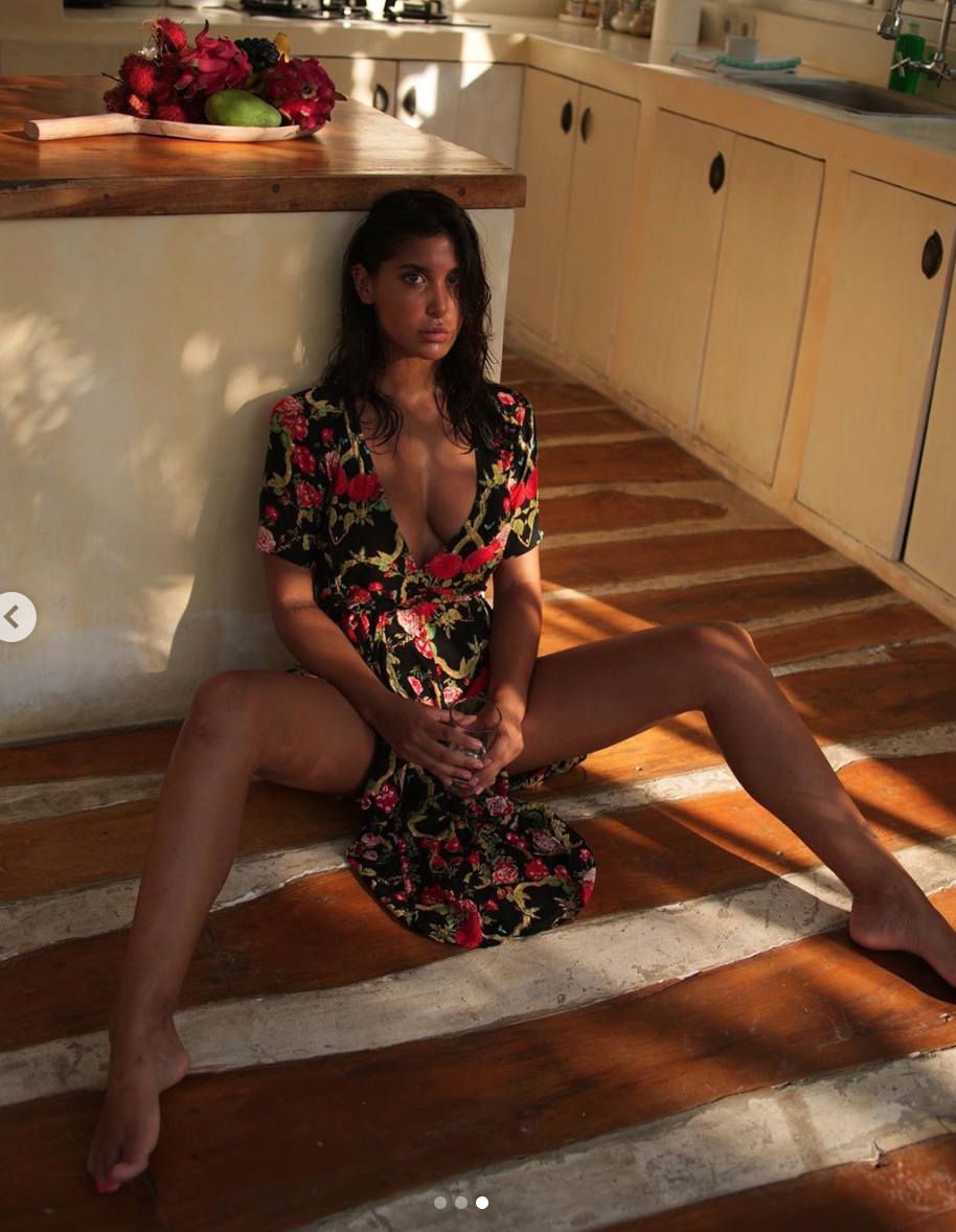 LILI LONG DRESS BLACK FLORAL