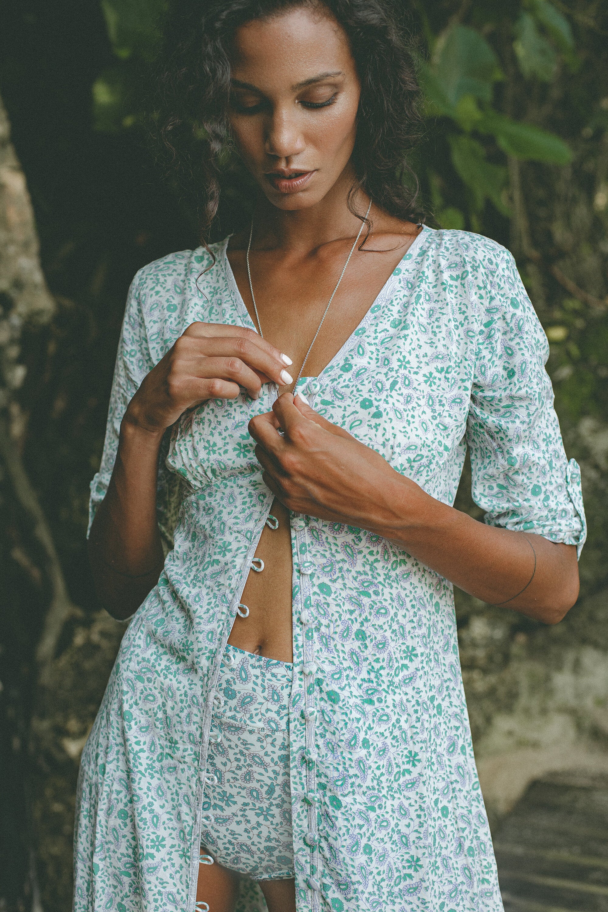 BOHEME MAXI DRESS PAISLEY BLUE