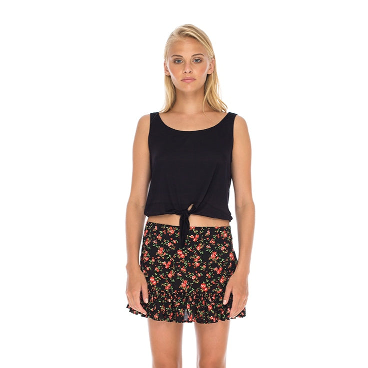 TIE TOP BLACK